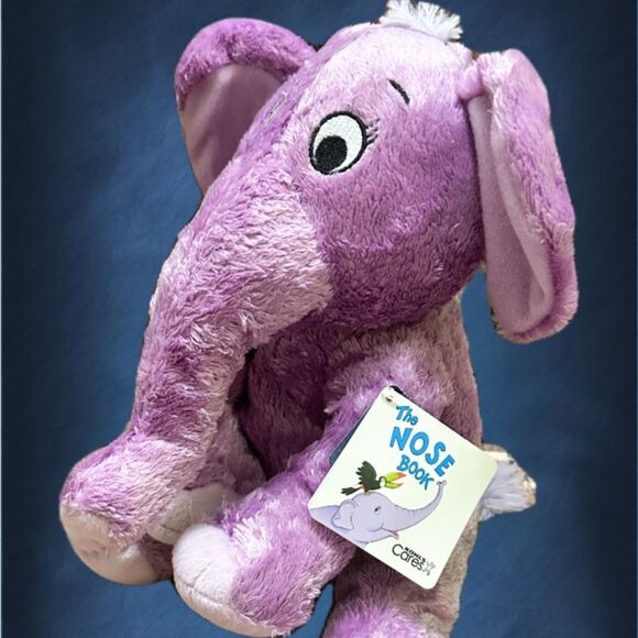 Dr Seuss The nose Book purple Elephant plush stuffed animal toy 11” - Picture 3 of 7